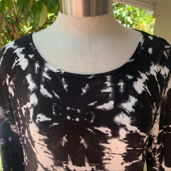 Loveappella Black & White Tie Dye Bodycon Dress M - Picture 2 of 9